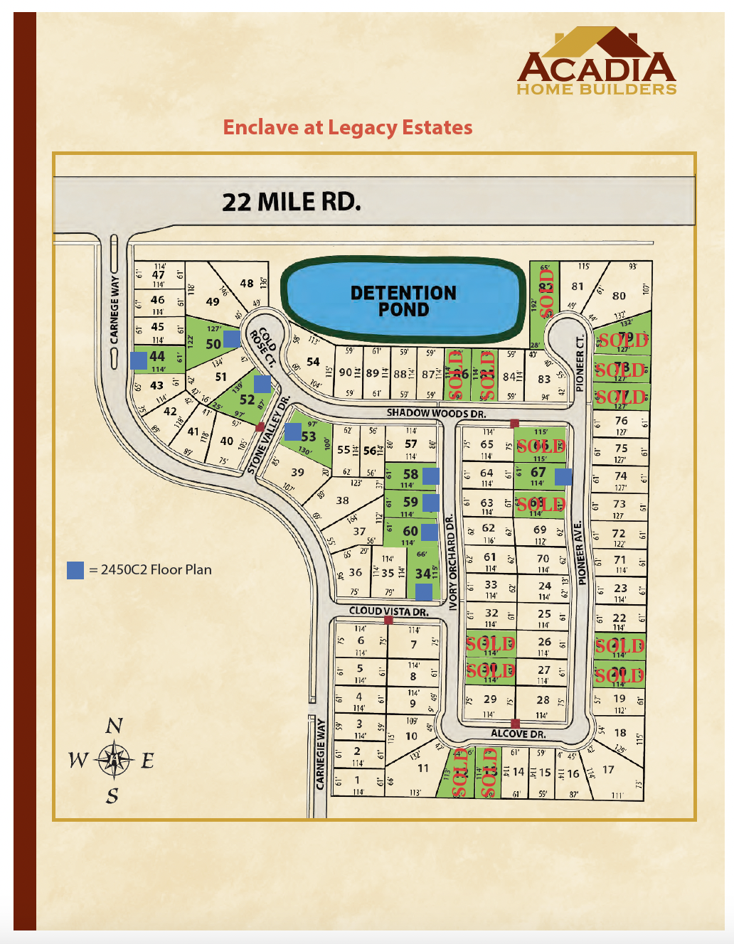 Enclave at Legacy Estates Site Map